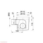 STY-501-3 Szuez szifon 1 ágú+golyós bűzz