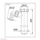 STY-512 kötőcső mosógép csatl. 40