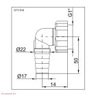 STY-518 Tömlővég csatl.mg./Darab