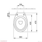 Alföldi WC 4031 mély hátsó